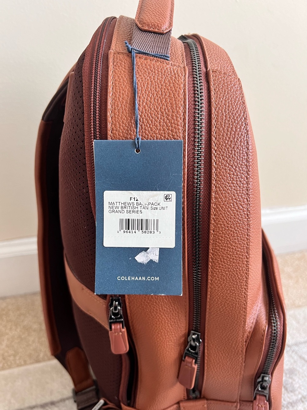 Cole Haan Matthews Backpack in British Tan - Picture 3 of 6